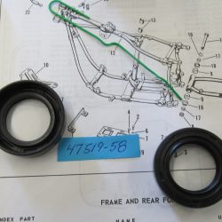 Harley Panhead, Shovelhead Swing Arm & Wheel Hub Oil Seals. 1958-82  P/N 47519-58