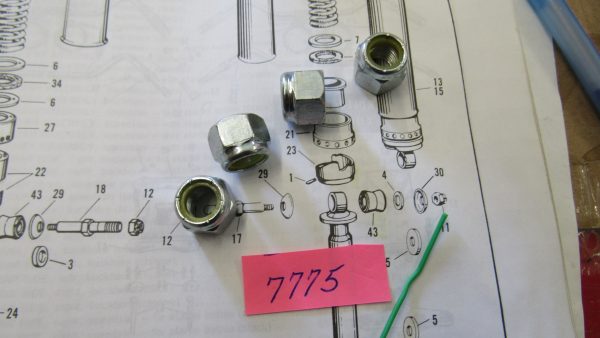 Harley Sportster, Shovelhead, Shock Stud Nylon Lock Nuts.. **QTY 4** 1958-UP??  Part # 7775 - Image 2