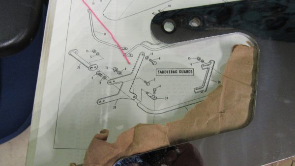 Genuine Harley Shovelhead Saddlebag Rail Support Bracket *NOS* 1968-UP??  P/N 90808-68 - Image 3