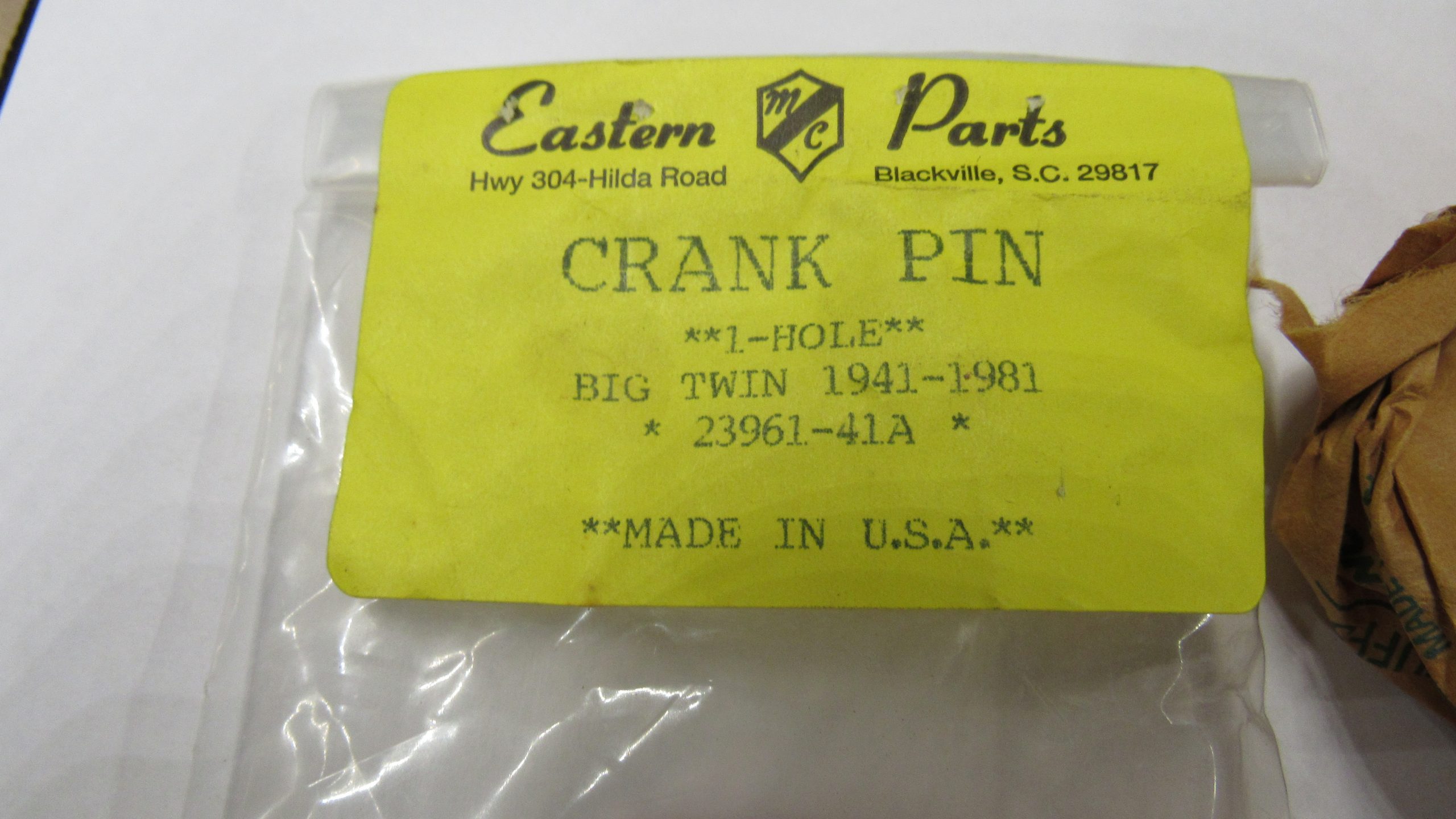 Harley Knuckle,Pan,Shovel.One Hole Crank Pin. 1941-80 P/N 23961-41A - Image 2