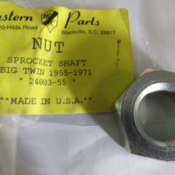 Harley Panhead, Shovelhead Engine Sprocket Nut is 7/8"-14. 1955-69.  P/N 24003-55