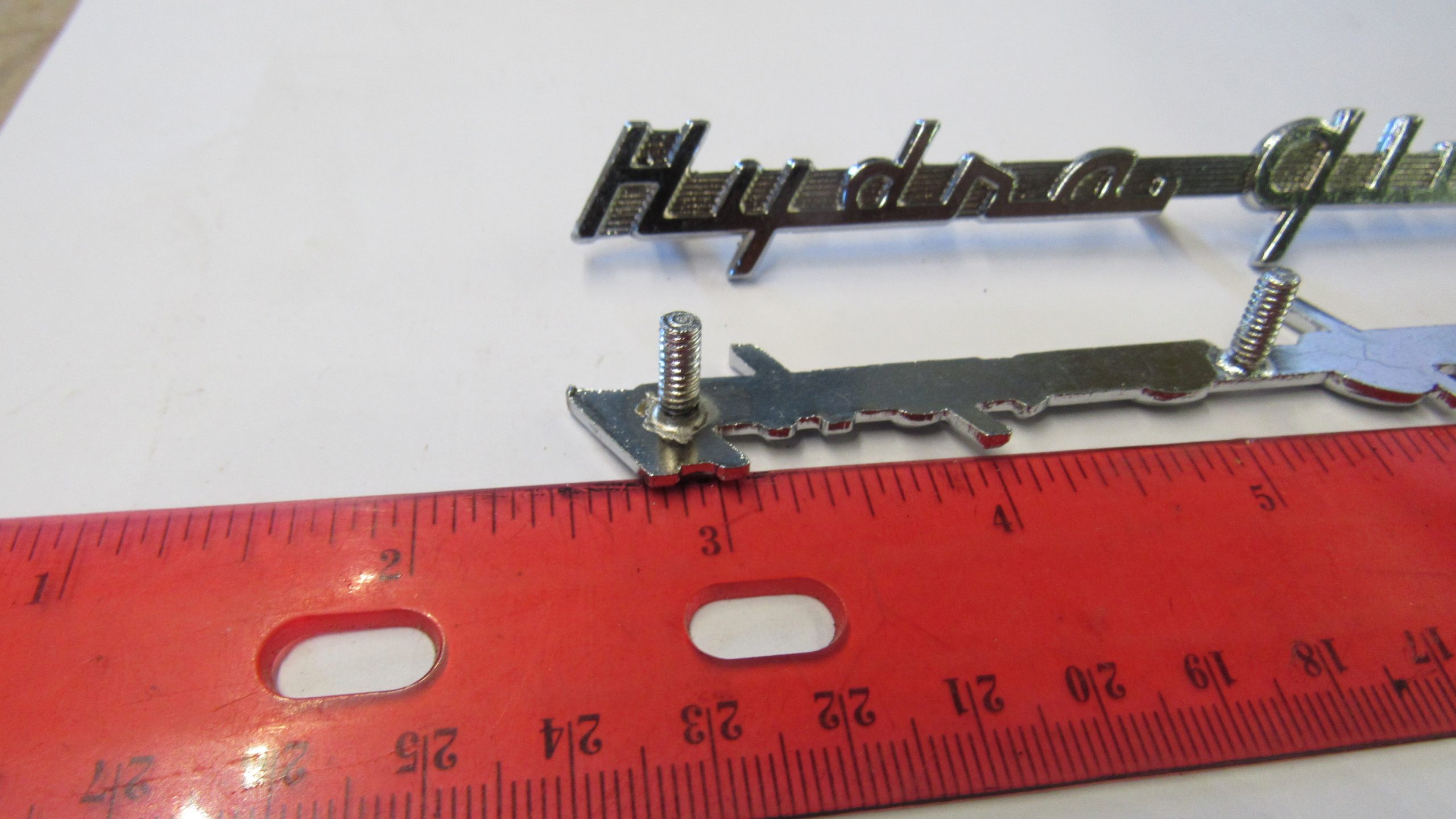 Harley Panhead Front Fender "Hydra Glide" Emblem Set. 1950-UP?? P/N 91582-50 - Image 3