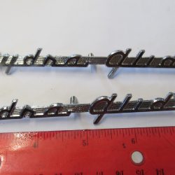 Harley Panhead Front Fender "Hydra Glide" Emblem Set. 1950-UP??  P/N 91582-50