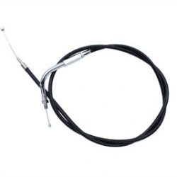 Harley Shovelhead,Sportster Black Throttle Cable with 90° Elbow Fitting 6" Over  1974-80. P/N 56313-76+6"