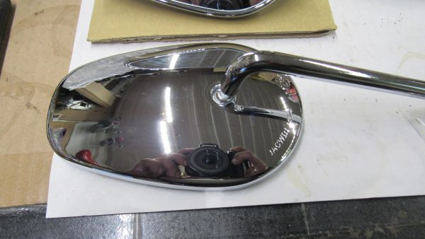 Harley Evolution Sportster, Softail, Customs, Chrome Tear Drop Mirrors - Image 3