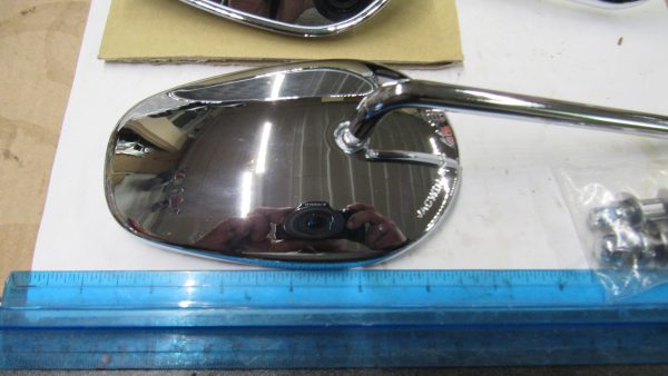 Harley Evolution Sportster, Softail, Customs, Chrome Tear Drop Mirrors - Image 4