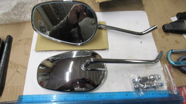 Harley Evolution Sportster, Softail, Customs, Chrome Tear Drop Mirrors - Image 5