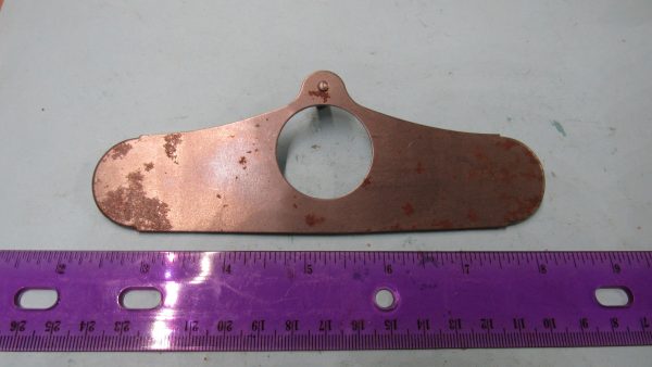 **USED**Harley Knuckle,Panhead Springer Fork Dust Cover Lock Plate 1946-48 *OFF SET**  P/N 46550-46