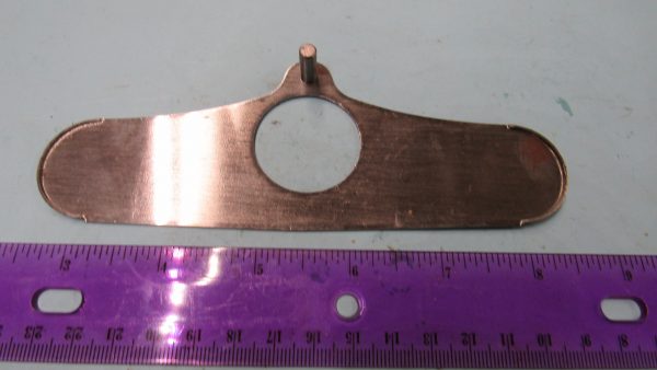 **USED**Harley Knuckle,Panhead Springer Fork Dust Cover Lock Plate 1946-48 *OFF SET**  P/N 46550-46 - Image 4