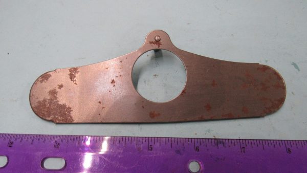 **USED**Harley Knuckle,Panhead Springer Fork Dust Cover Lock Plate 1946-48 *OFF SET**  P/N 46550-46 - Image 3