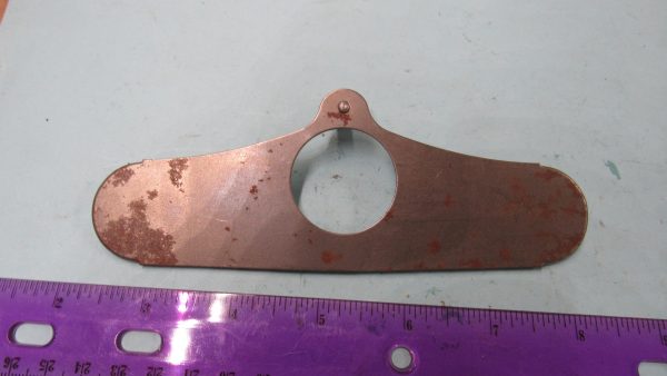 **USED**Harley Knuckle,Panhead Springer Fork Dust Cover Lock Plate 1946-48 *OFF SET**  P/N 46550-46 - Image 2