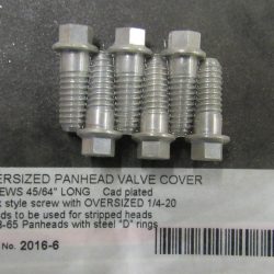 Harley Panhead OVERSIZE Valve Cover Screws  1948-65.  45/64" Long.