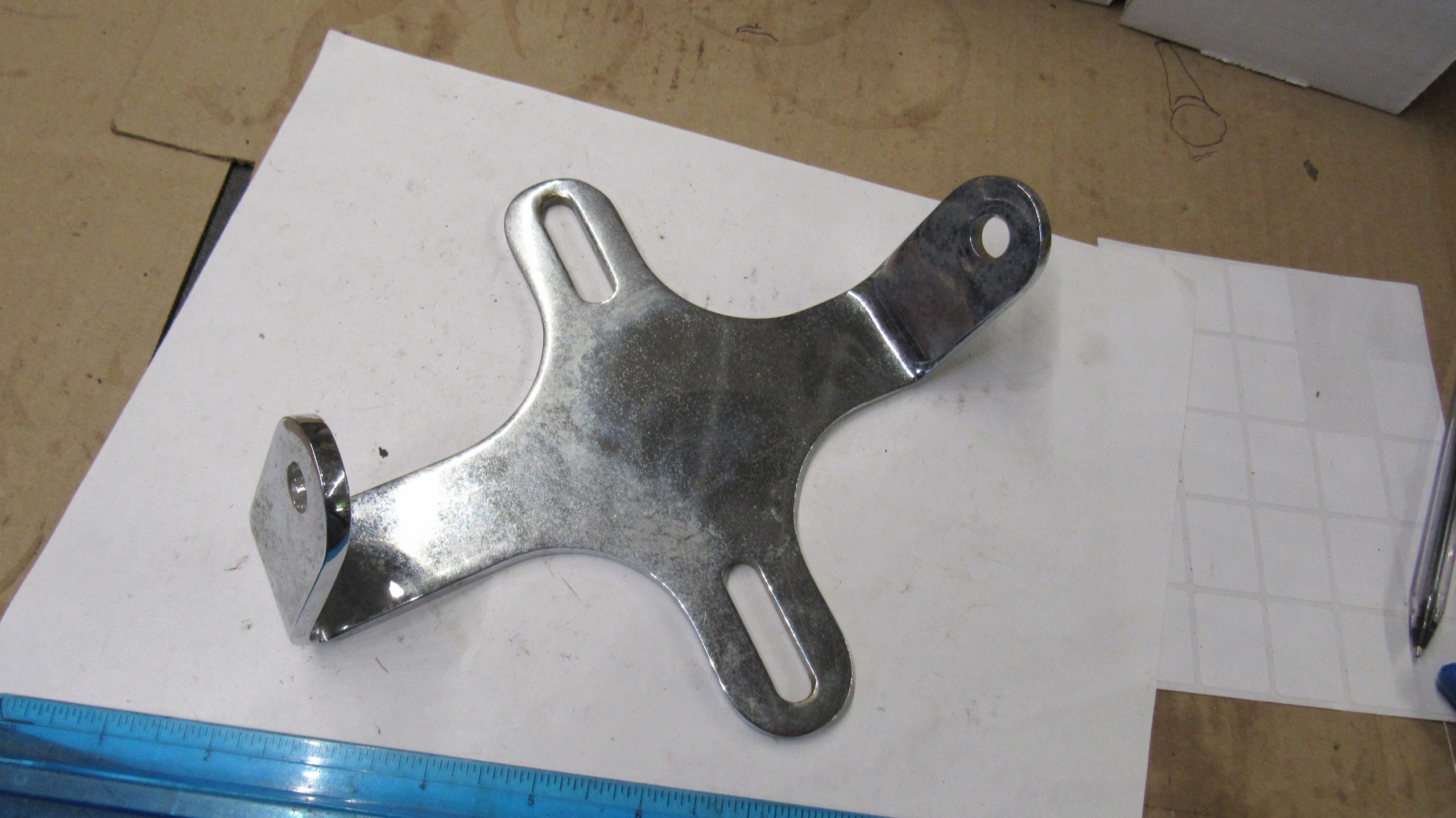 **USED**Vintage Style Chopper Dual Headlight Bracket "OLD SCHOOL" TJs