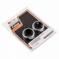 Harley Hummer,Lightweights Handlebar Grip Retainer Collars with Screws 1950-59 *CHROME* P/N 56235-47
