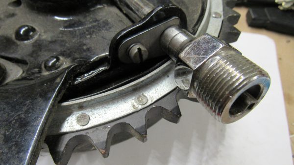 Harley 45 Flathead Speedo Drive Retainer Clip with Screw. 1937-52  P/N 67080-37