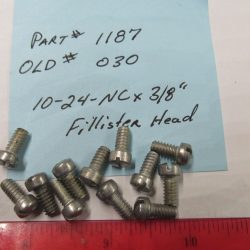 Harley Knuckle,Flathead,Pan, Cad Plated 10-24 N.C X 3/8" Screw P/N 1187