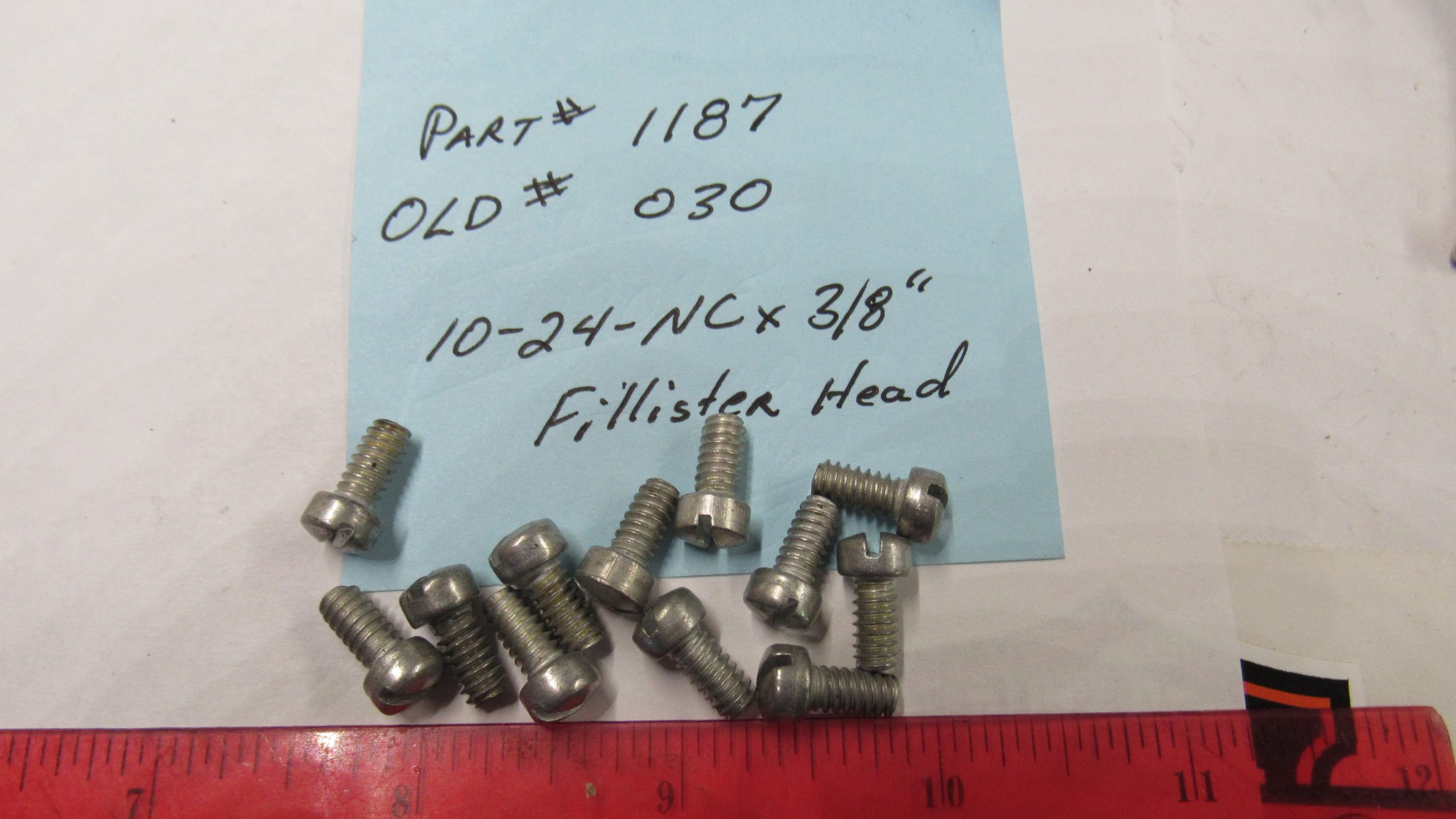 Harley Knuckle,Flathead,Pan, Cad Plated 10-24 N.C X 3/8" Screw P/N 1187