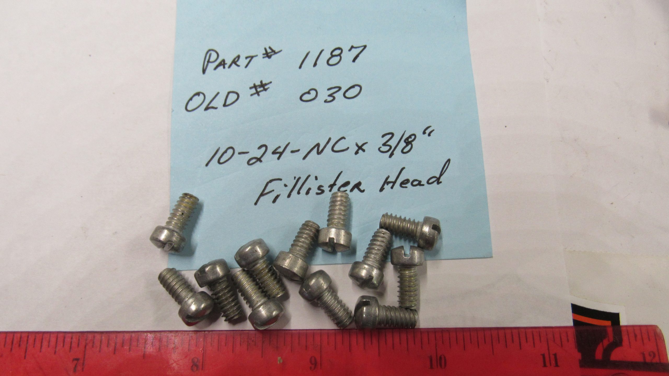 Harley Knuckle,Flathead,Pan, Cad Plated 10-24 N.C X 3/8" Screw P/N 1187 - Image 2