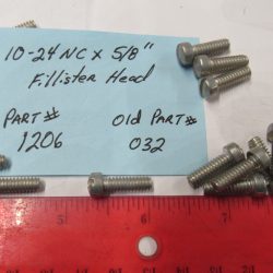 Harley Knuckle,Flathead,Pan, Cad Plated 10-24 N.C X 5/8" Screw P/N 1206