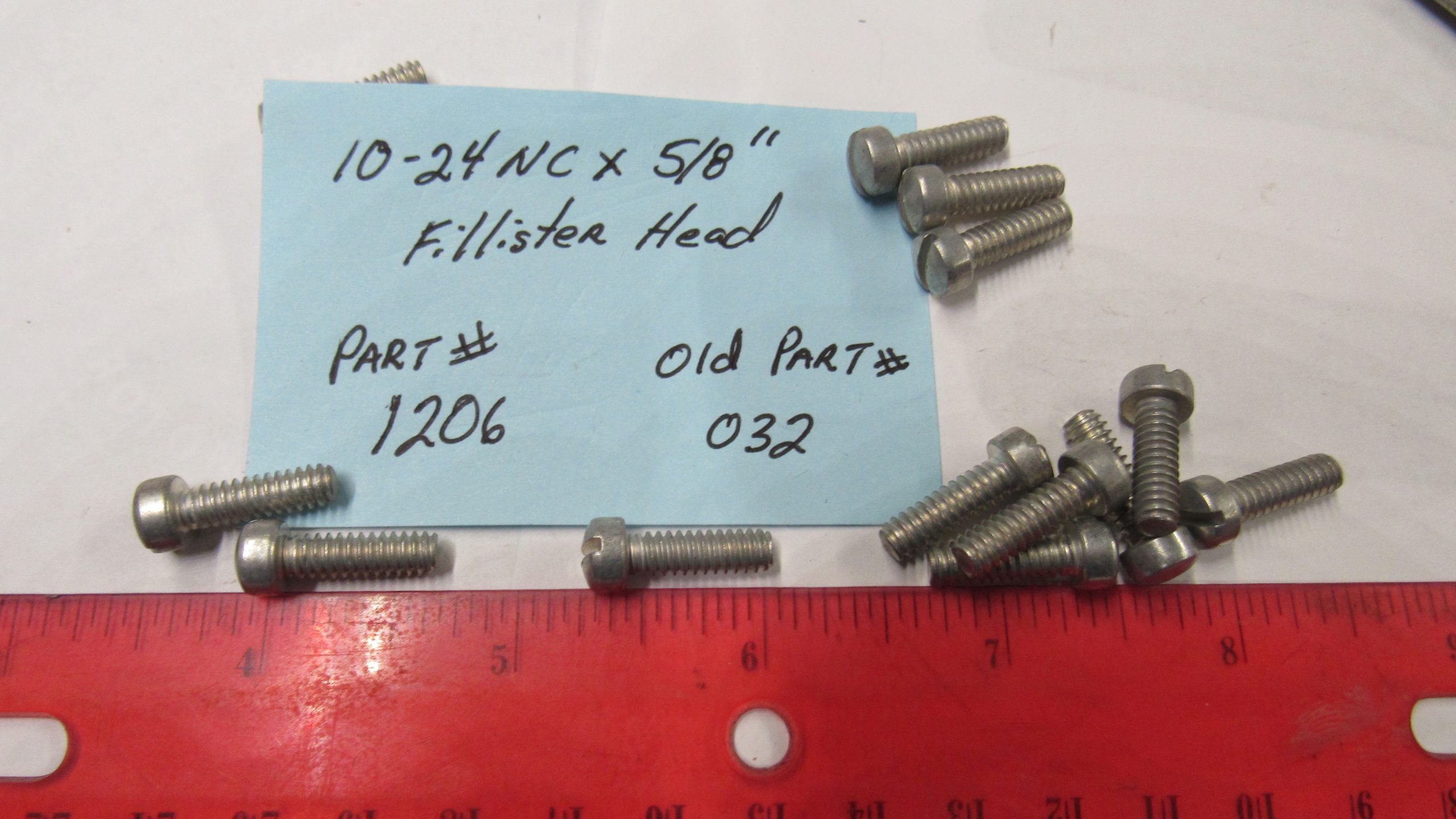 Harley Knuckle,Flathead,Pan, Cad Plated 10-24 N.C X 5/8" Screw P/N 1206