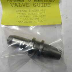 Harley A, B Singles Flathead Intake or Exhaust Valve Guide *.001 Oversize* 1926-34  P/N 166-26-1