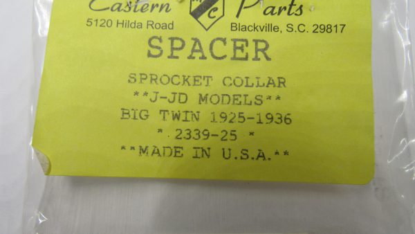 Harley J, JD, VL Flathead Transmission Sprocket Collar Spacer 1925-36  P/N 2339-25 - Image 3