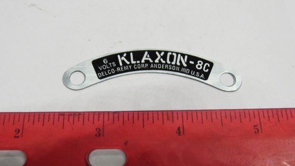 Harley, J, JD VL Indian Klaxon Horn Identification Tag *KLAXON-8C* - Image 2