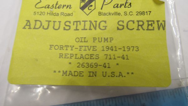 Harley 45 Flathead & Servi-car Oil Pump Adjusting Screw 1941-73  P/N 26369-41 - Image 2