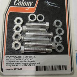 Harley Knucklehead,Panhead Footboard Hinge Bolt-Buddy Footrest Bolt Kit. 1941-64