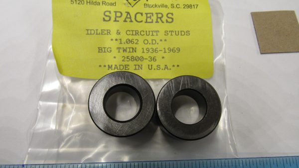 Harley Knucklehead,Pan Shovel Idler & Circuit Stud Spacers 1936-69. P/N 25800-36