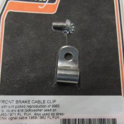 Harley Panhead, Shovelhead Front Brake Cable Clip 1950-71. P/N 9963