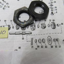 Harley 45 Flathead,Servi-car Transmission Mainshaft Sprocket Nut 1941-73. P/N 8010