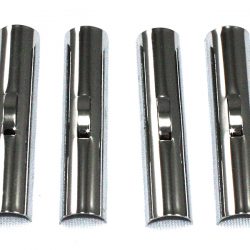 Harley Shovelhead, Evolution Chrome Pushrod Cover Clips 1966-98.. P/N 17950-66