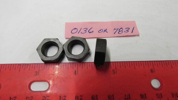 Parkerized Nut 7/16-20 N.F.x 1/4" x 5/8" Hexagon Nut. P/N 7831 or Old # 0136
