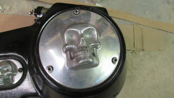 **USED** Vintage Style Skull Primary Inspection & Derby Covers - Image 6
