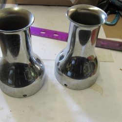Vintage Harley Panhead, Shovelhead Chrome Muffler Tips. *Cocktail Shakers*