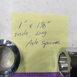 Harley Twin Cam, Customs 1" X 1 1/8" Axle Spacers. **CHROME**