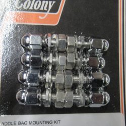 Harley Knuckle, Panhead, Flathead Saddlebag Mount Plate Stud Set. 1934-57 *CHROME*