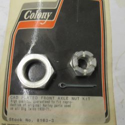 Harley Panhead,Shovelhead Cad Plated Front Axle Nut Kit 1946-71 P/N 43886-30