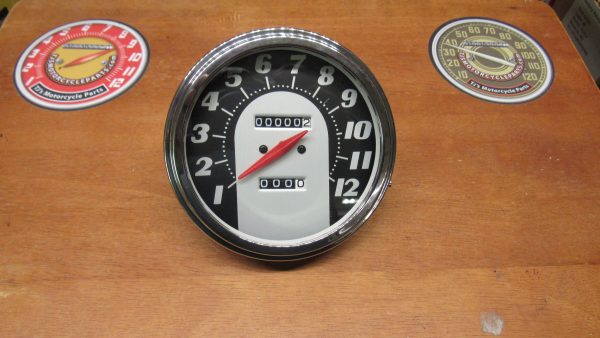 Harley,Panhead,Shovelhead  Speedometer... 1:1 Ratio In MPH **TOMBSTONE STYLE** - Image 4