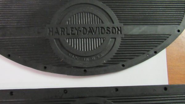 Vintage Style Harley,Knuckle,Flathead,Pan Footboard Rubber Inserts (Mats) "Half Moon" ** 1940-65 - Image 2