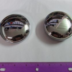 Harley Shovelhead Chrome Style Gas Cap Set Vented & Non-Vented 1973-82. P/N 61102-73 & 61103-73A