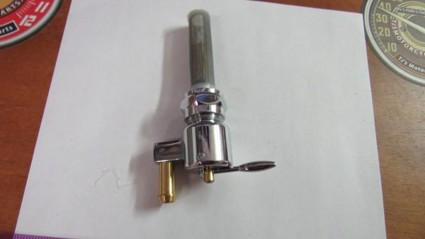 Harley Sportster Shovelhead Evo Chrome High Flow Fuel Valve Petcock. *Down*1975-UP?? *Round Body*