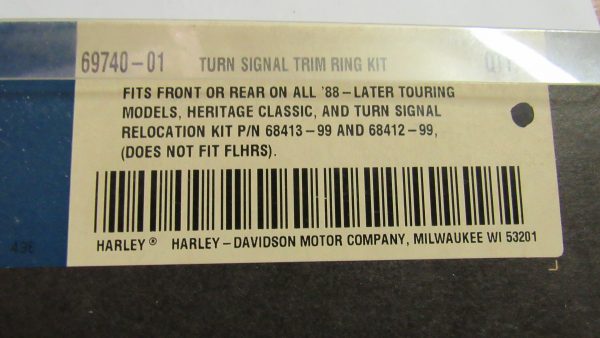 Genuine Harley Evo's, Twin Cam Turn Signal Trim Ring Kit. 1988-UP?. P/N 69740-01 - Image 3