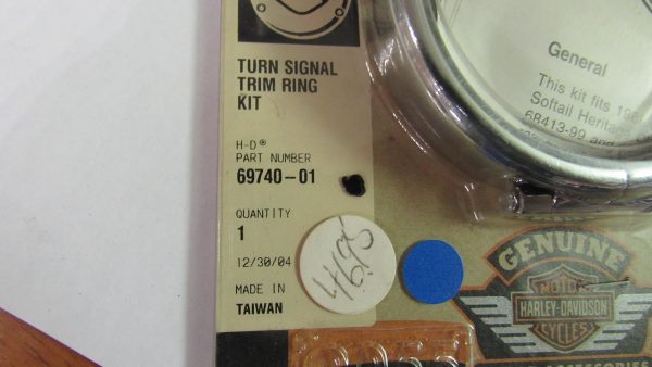 Genuine Harley Evo's, Twin Cam Turn Signal Trim Ring Kit. 1988-UP?. P/N 69740-01 - Image 2