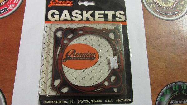 Harley Sportster Steel Cylinder Base Gaskets with Silicone Bead. *JAMES* 1986-UP? P/N 16774-96