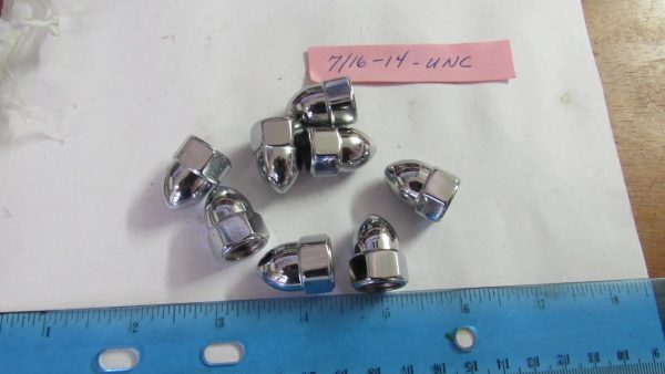 Chrome Plated Acorn Nuts  7/16"-14 UNC    *HARDWARE*