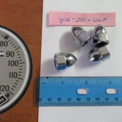 Chrome Plated Acorn Nuts  7/16"-20 UNF    *HARDWARE*