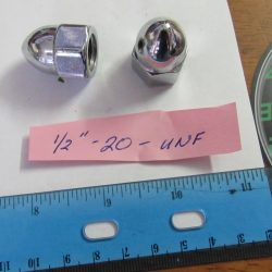 Chrome Plated Acorn Nuts  1/2""-20 UNF    *HARDWARE*