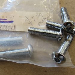 Chrome Plated Buttonhead Allen Head Screws. 5/16 -24 X 1 1/4"